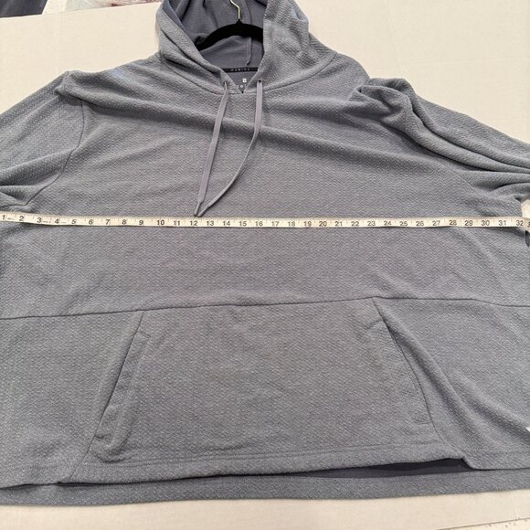 Zelos Plus Size 4X Luxury Athleisure Pullover Hoodie in Light Gray lounge active - Picture 7 of 9